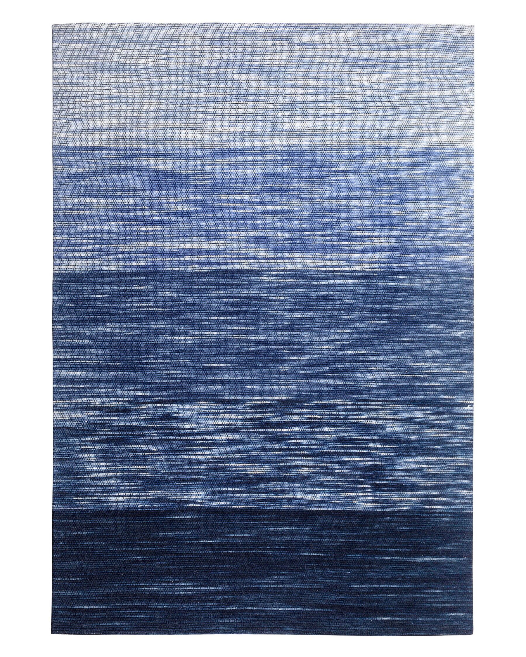 Tapis en dégradé de bleu 140 x 200 cm KAPAKLI_802933