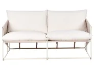 Garden Sofa Set 4 Seater PONTE Metal Light Beige_1013449