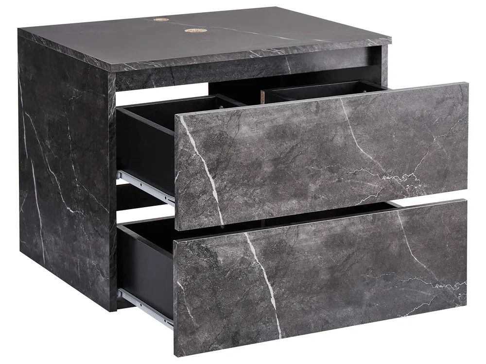Vicco Keukenonderkast Zwart beton 60 cm zonder werkblad, R-Line Vicco Keukenonderkast Zwart beton 60 cm zonder werkblad, R-Line