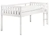 Mid Sleeper Bed Wood PEIPIN 90 x 200 cm (EU Single) White