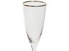 Set of 4 Gold-Rimmed Champagne Flutes 25 cl TOPAZ_912950