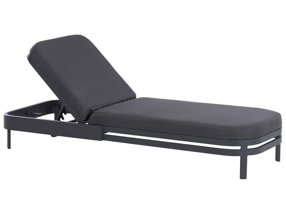 Sun Lounger NETTUNO Reclining Metal Graphite Grey