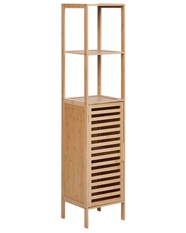 Bamboo Bathroom Shelving Unit Light Wood OWASSO 