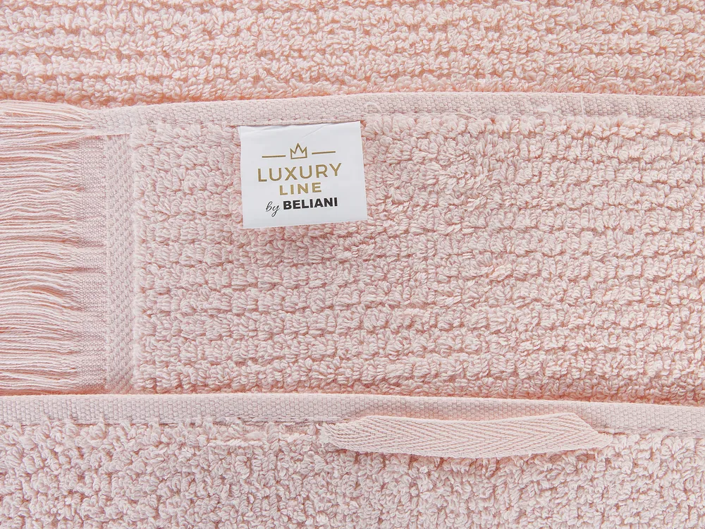 Set of 9 Towels ATIU Terry Cotton Pastel Pink_843378