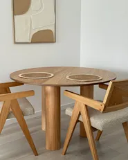Dining Table ORIN Light Ash Wood 120 cm 120 cm_1020335