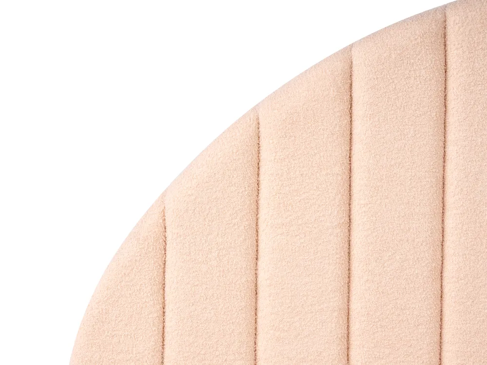 Ottoman Bed CHADENET Boucle Peach Pink 180 x 200 cm (EU Super King)_1025463