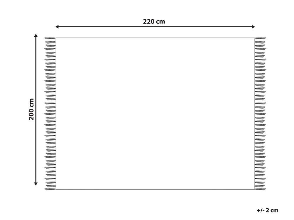 Koc CHACK Bawełna 200 x 220 cm Ciemnoszary_945504