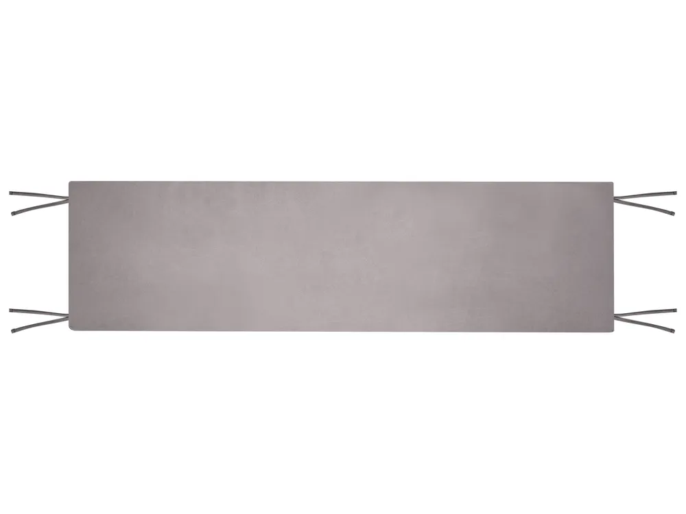 Garden Bench with Cushion TUSCANIA 160 cm Eucalyptus Wood Grey_1153836