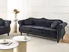Sofa 3 Seater SKIEN Velvet Black