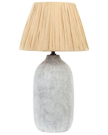 Lampada da tavolo ceramica grigia 56 cm MATILDE