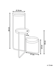 Supporto per vasi FRAGARIA 42 cm Metallo Nero_933813