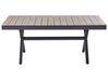 Mesa de jardim extensível alumínio cinzento com castanho claro 184/242 x 90 cm FANES_928661