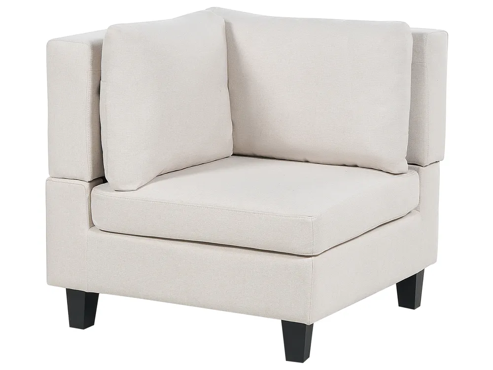 Modular Corner Sofa 4 Seater UNSTAD with Ottoman Fabric Light Beige Left Hand_925335
