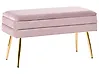 Polsterbank mit Stauraum DURHAM Samtstoff Rosa