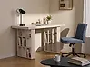 Home Office Desk ELURA 120 cm x 60 cm with Shelves Light Beige