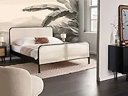 Lit avec sommier Bois de pin GONFARON 160 x 200 cm Noir_1179042
