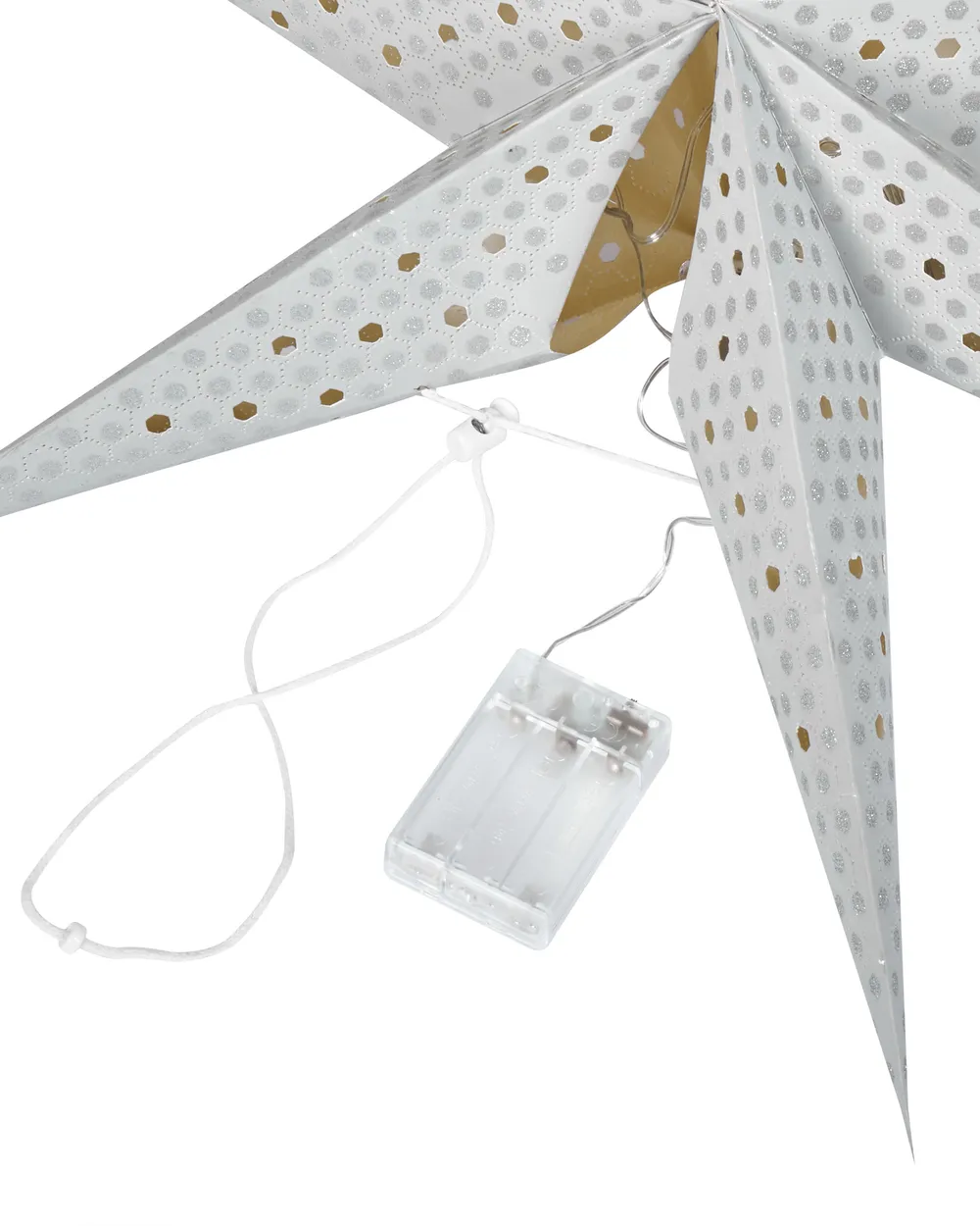 Set di 4 decorazioni da appendere LED KAMET 60 cm Stella Multicolore_947710