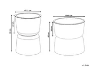 Set of 2 Side Tables ATACAMA 32/40 cm 32/40 cm Brown Beige_1172109