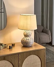 Table Lamp MACAL Ceramic White/ Blue_1173524
