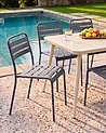 Set of 2 Garden Chairs LEFKADA Metal Dark Grey