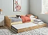 Trundle Bed Pine Wood LUNERAY 90 x 200 cm (EU Single) Light Brown