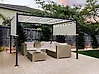 Pawilon ogrodowy LED PARGA 310 cm x 310 cm Metal Beżowy