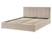Bett mit Stauraum DREUX Samtstoff Taupe 160 x 200 cm_1012304
