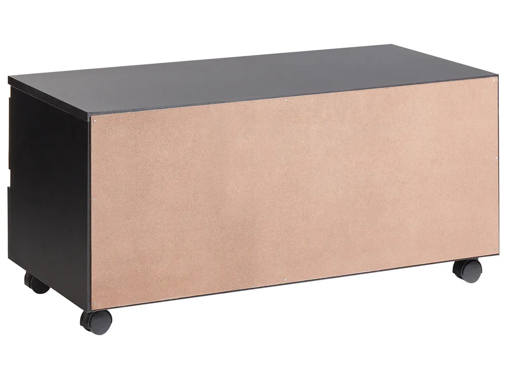 Bathroom Cabinet TERESINA with Wheels 80 cm Black_983955