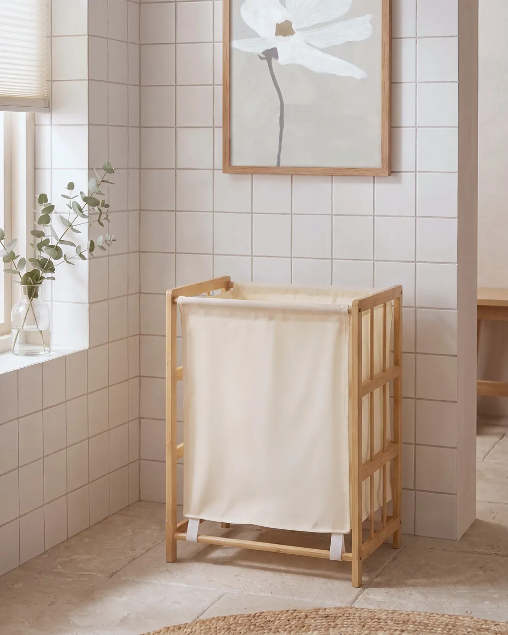 Kosz na pranie MERIN Bambus Jasnobrązowy 45 L