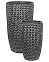 Zestaw 2 donic CEDRUS 37/45 cm Technorattan Czarny