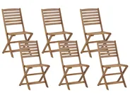 Set da pranzo da giardino 6 posti TOLVE con Ombrellone (12 opzioni) Legno d'acacia Marrone_863817