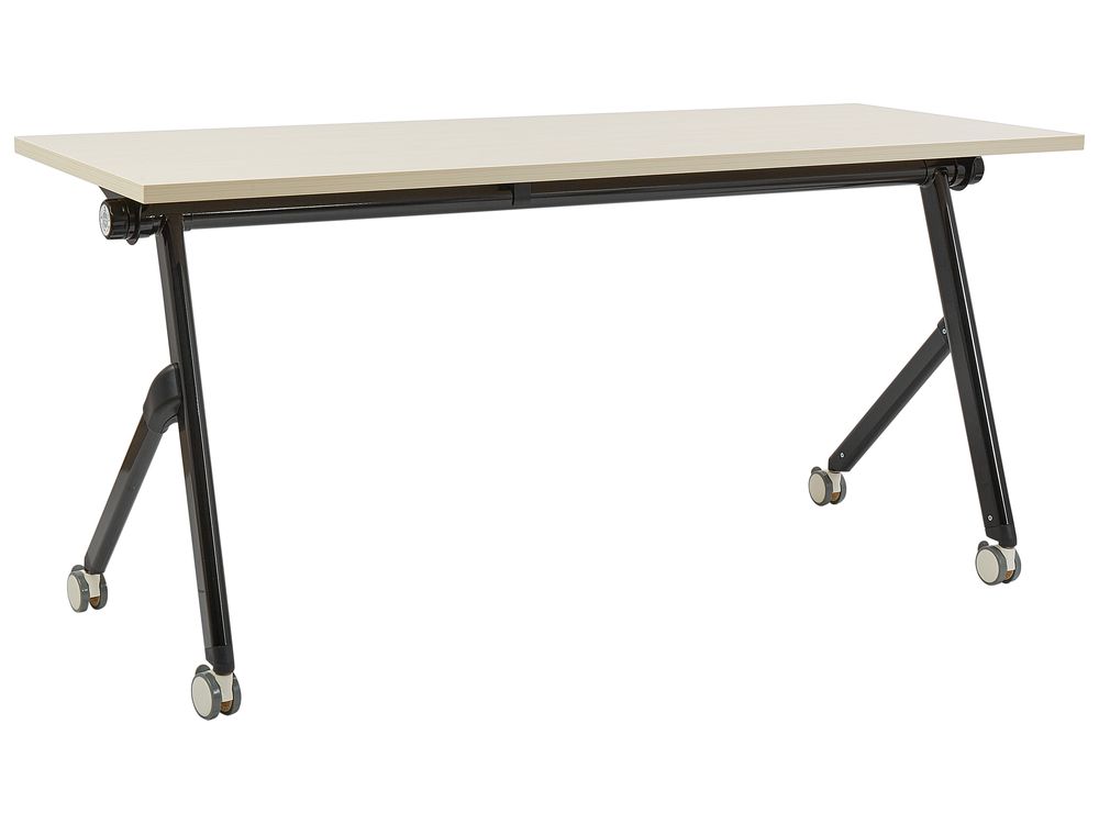 Birou pliabil BENDI 160 cm 60 cm cu roți Maro deschis