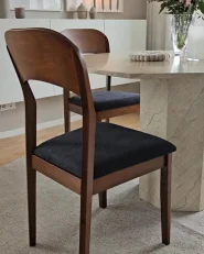 Set di 2 sedie da pranzo ALVIN Legno Marrone scuro_990384