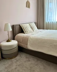 Ottoman Bed MONTLAUR Boucle Taupe 140 x 200 cm (EU Double)_991803