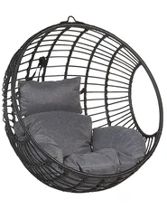 Hanging Chair ASPIO PE Rattan Black_765027