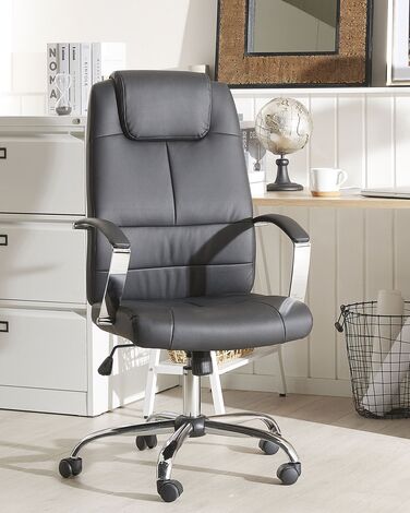 Executive Chair Faux Leather Black WINNER