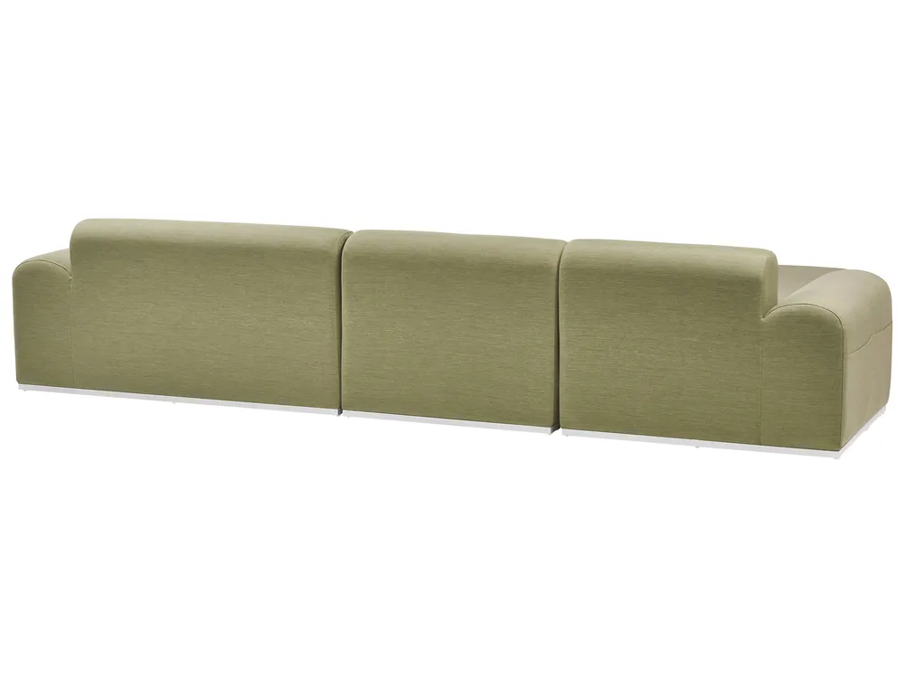 Garden Sofa with Ottoman 7 Seater BATTIFOLLO Modular Olive Green_933605