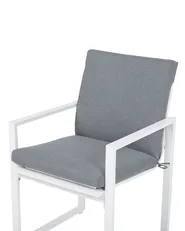 Set di 4 sedie da giardino con cuscini PANCOLE Tessuto Grigio_739020