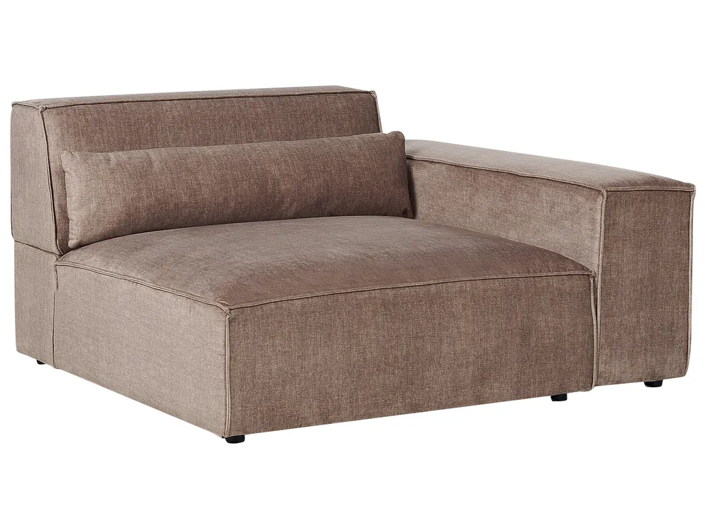 Corner Seat HELLNAR Fabric Light Brown Left Hand_912172