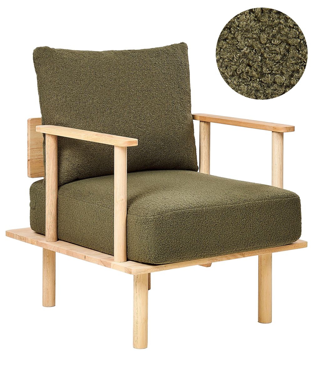 Armchair ASKER Boucle Dark Green