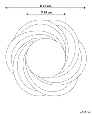Specchio TREBAN 70 cm 70 cm Argento_820442