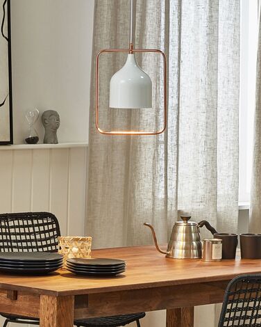 Metal Pendant Lamp White MAVONE