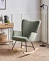 Rocking Chair ARSET Corduroy Dark Green