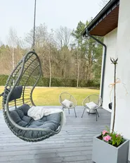Hanging Chair PINETO PE Rattan Grey_979629