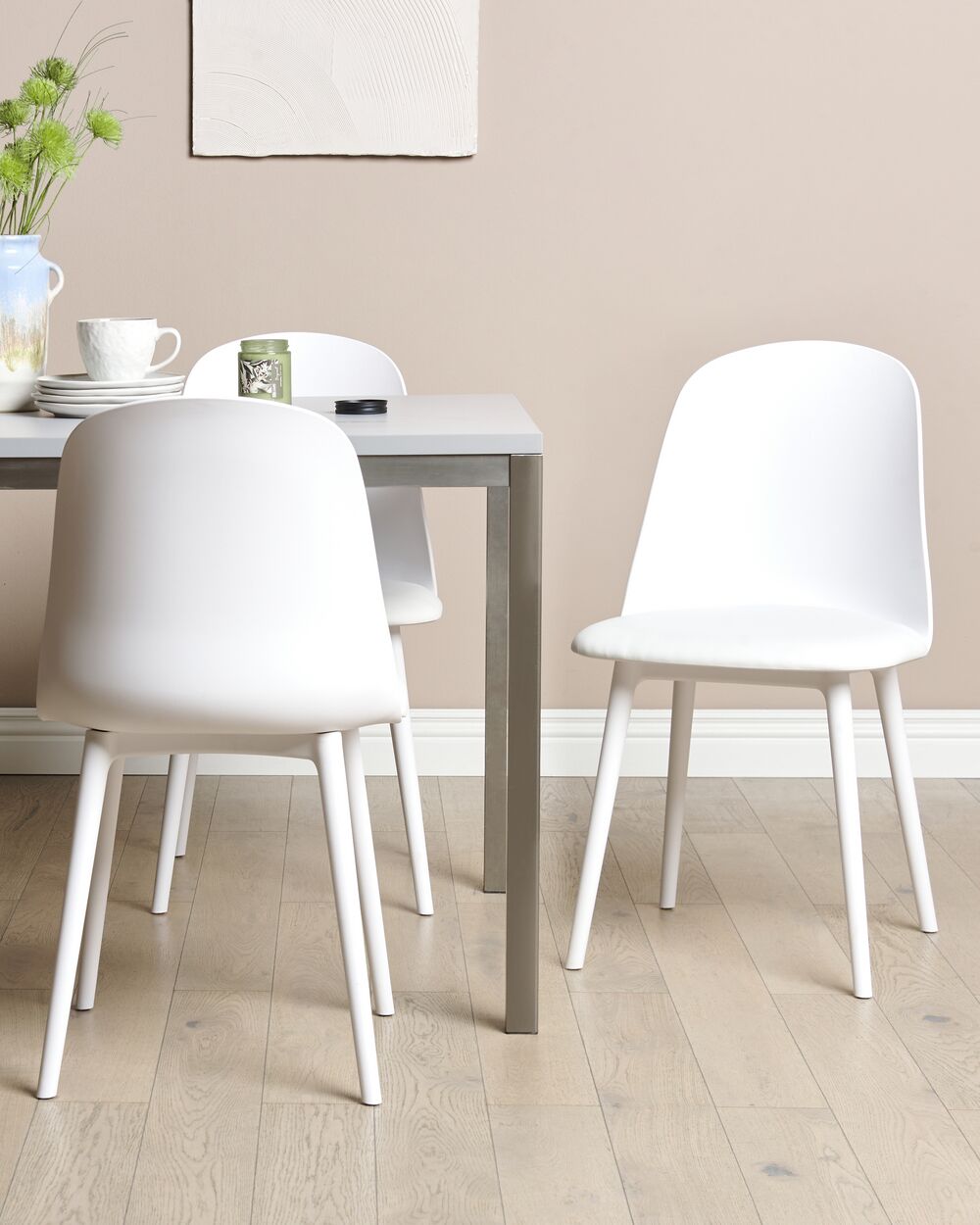 Set of 2 Dining Chairs FOMBY White Beliani
