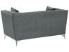 2 Seater Velvet Fabric Sofa Grey GAULA_706267