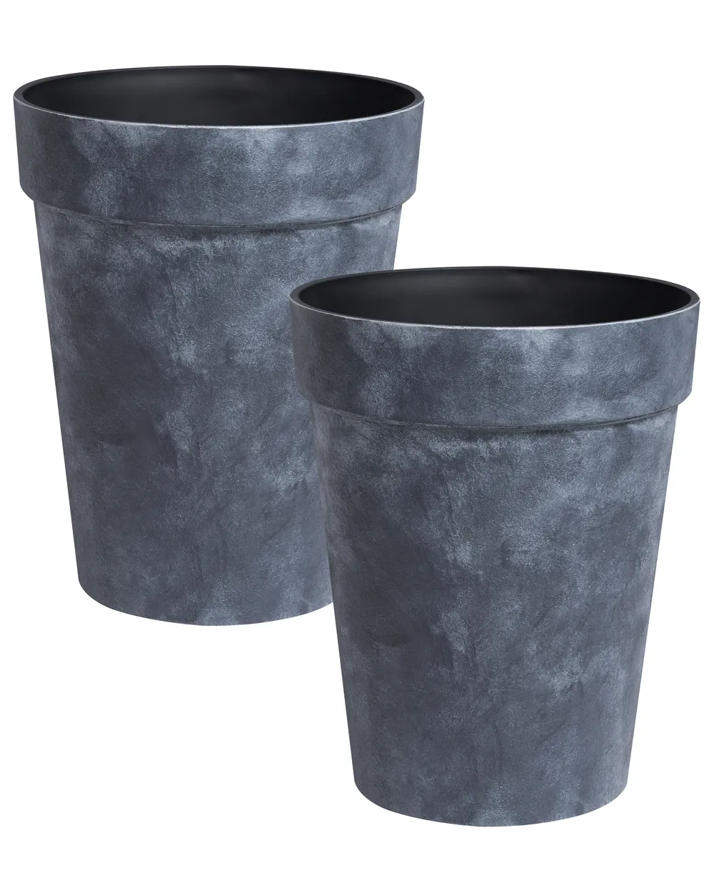 Kétdarabos virágcserép szett TROLLIUS 41 cm Sötétszürke