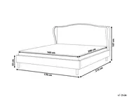 Bett mit Lattenrost Stoff COLMAR 160 x 200 cm Grau_676004