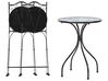 Balkonset Metall schwarz / grün 2 Stühle Tisch COZZANA_922451
