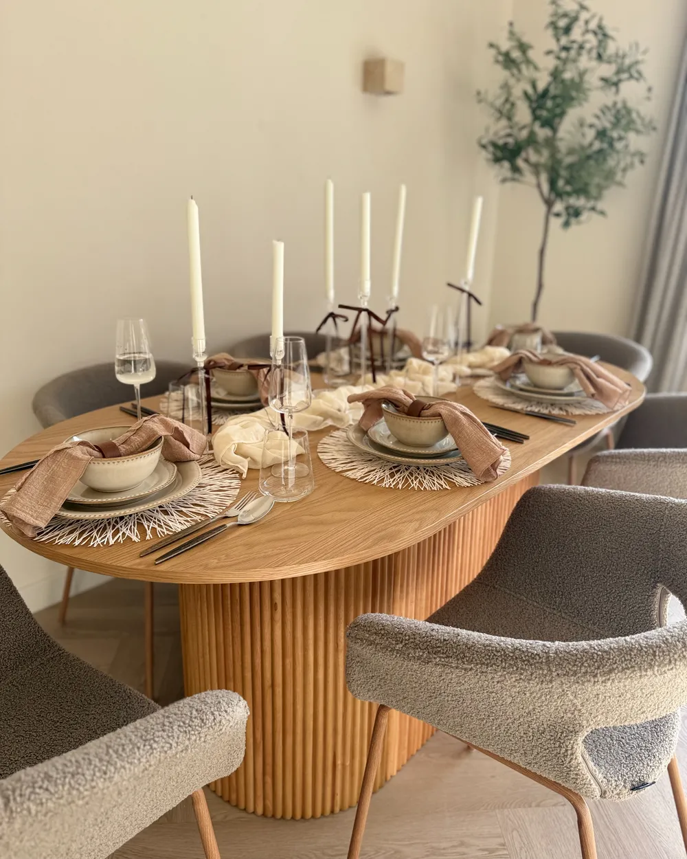 Dining Table LUNNIN Light Oak 90 cm 180 cm_1041536